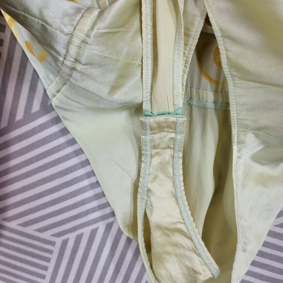 ESCADA Vintage 100% Silk Pink Green Gold Bodysuit Size Large 40 Wrap Top Royal - Picture 5 of 9